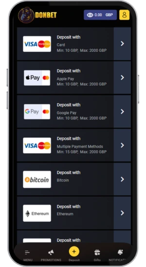 Deposit funds
